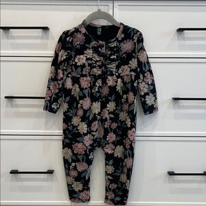 Vintage Floral Long Sleeve Baby Romper